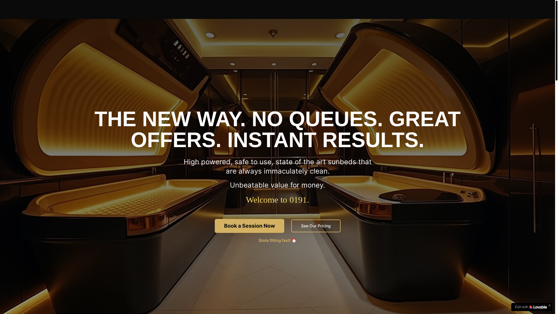 website screenshot of https://0191-tan.co.uk/