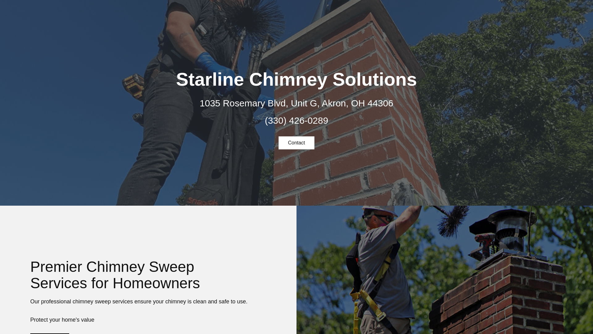 website screenshot of https://starlinechimneysolutions.shop