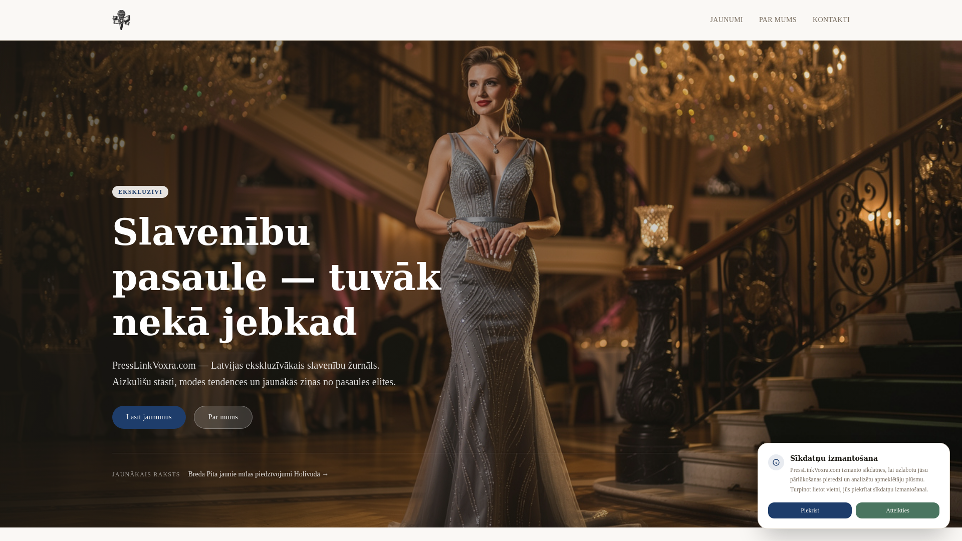 website screenshot of https://presslinkvoxra.com/