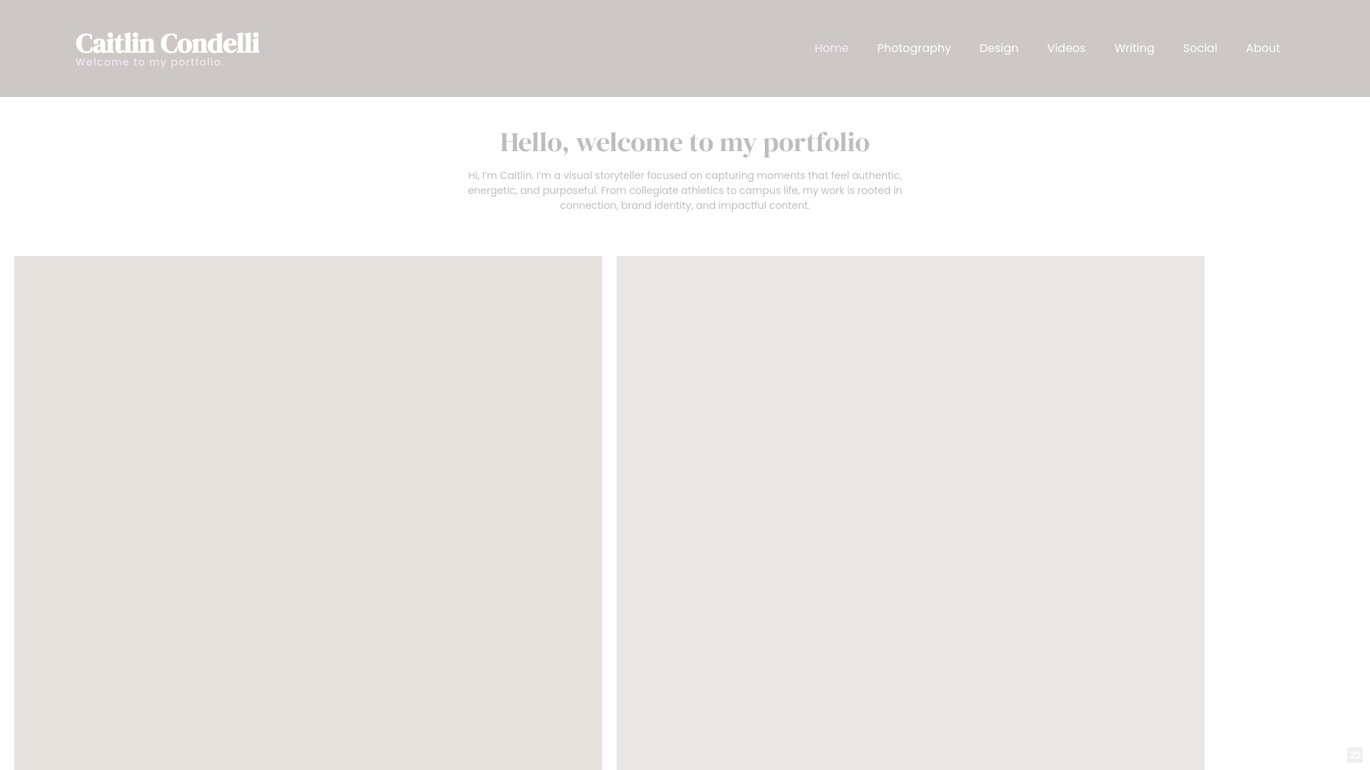 website screenshot of https://caitlincondelli.com/