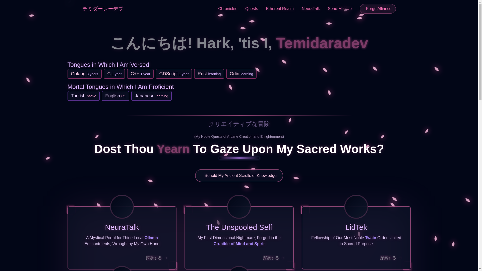 website screenshot of https://temidaradev-github-io.pages.dev/