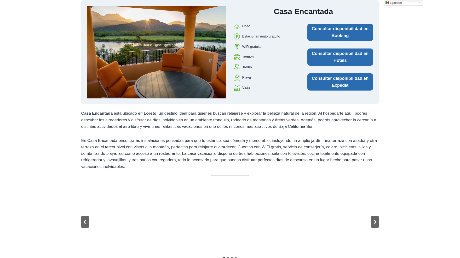 website screenshot of https://casaencantadaloreto.top/