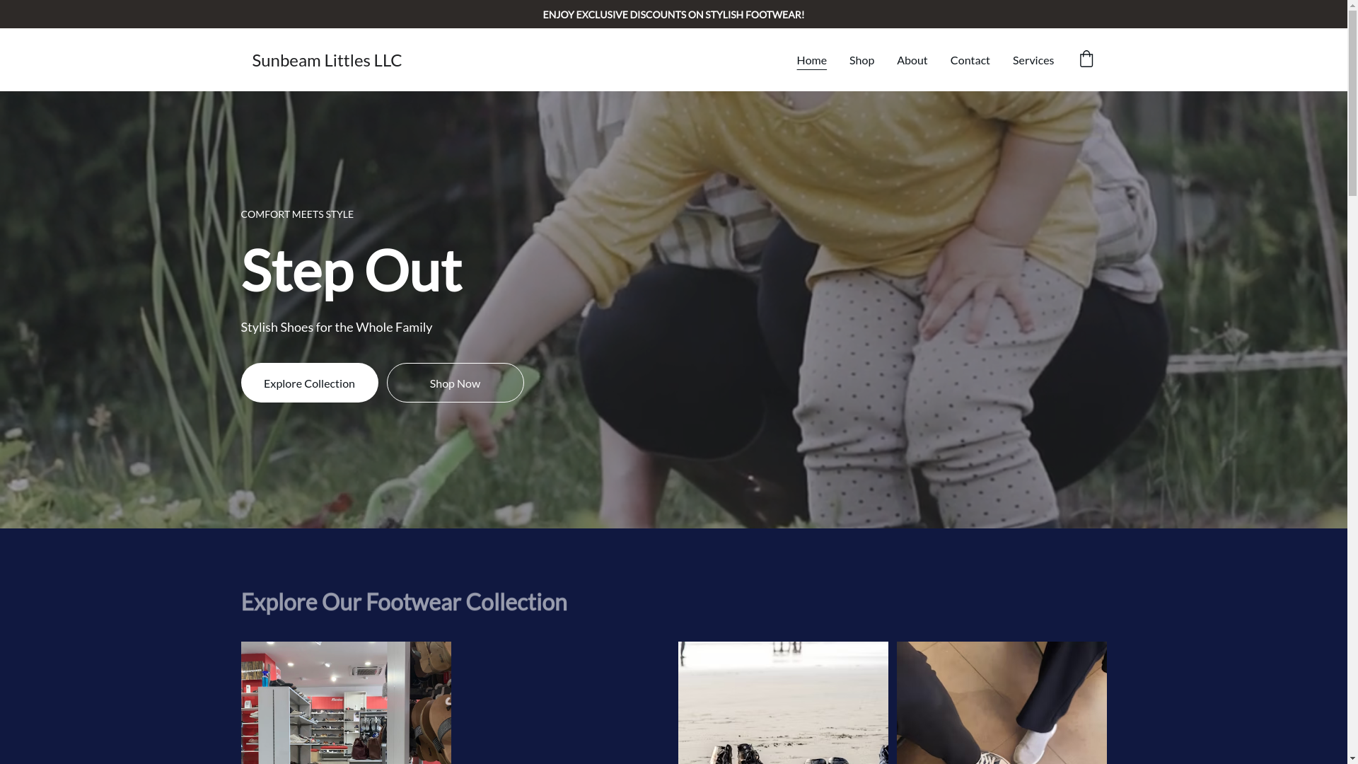 website screenshot of https://sunbeamlittles.com/