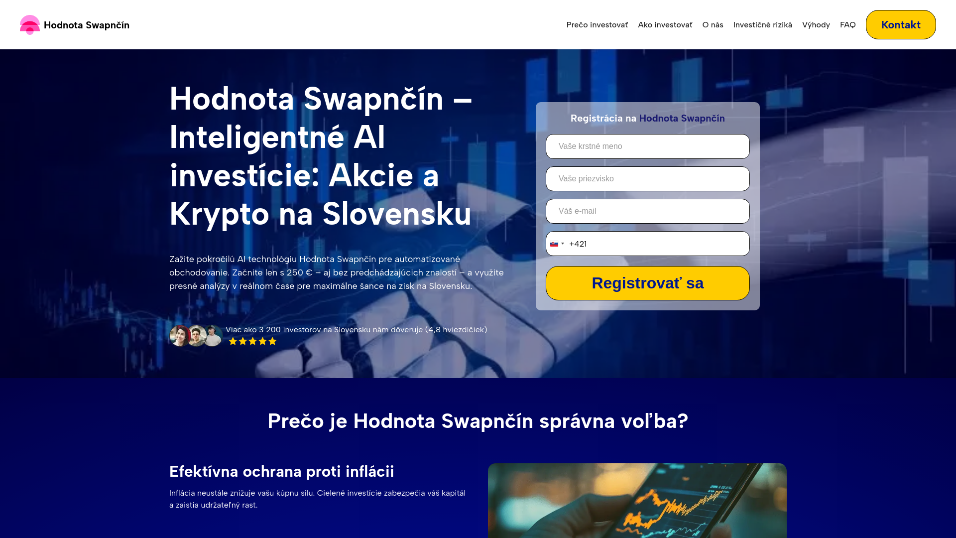 website screenshot of https://hodnotaswapncin.com/