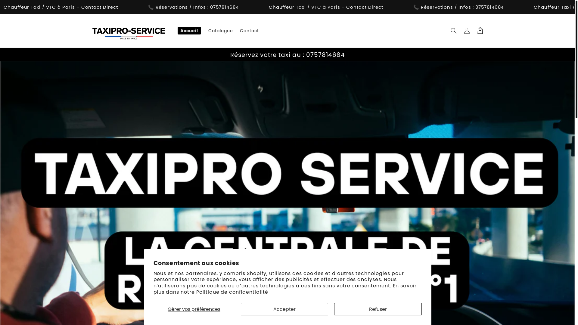 website screenshot of https://taxipro-service.com/