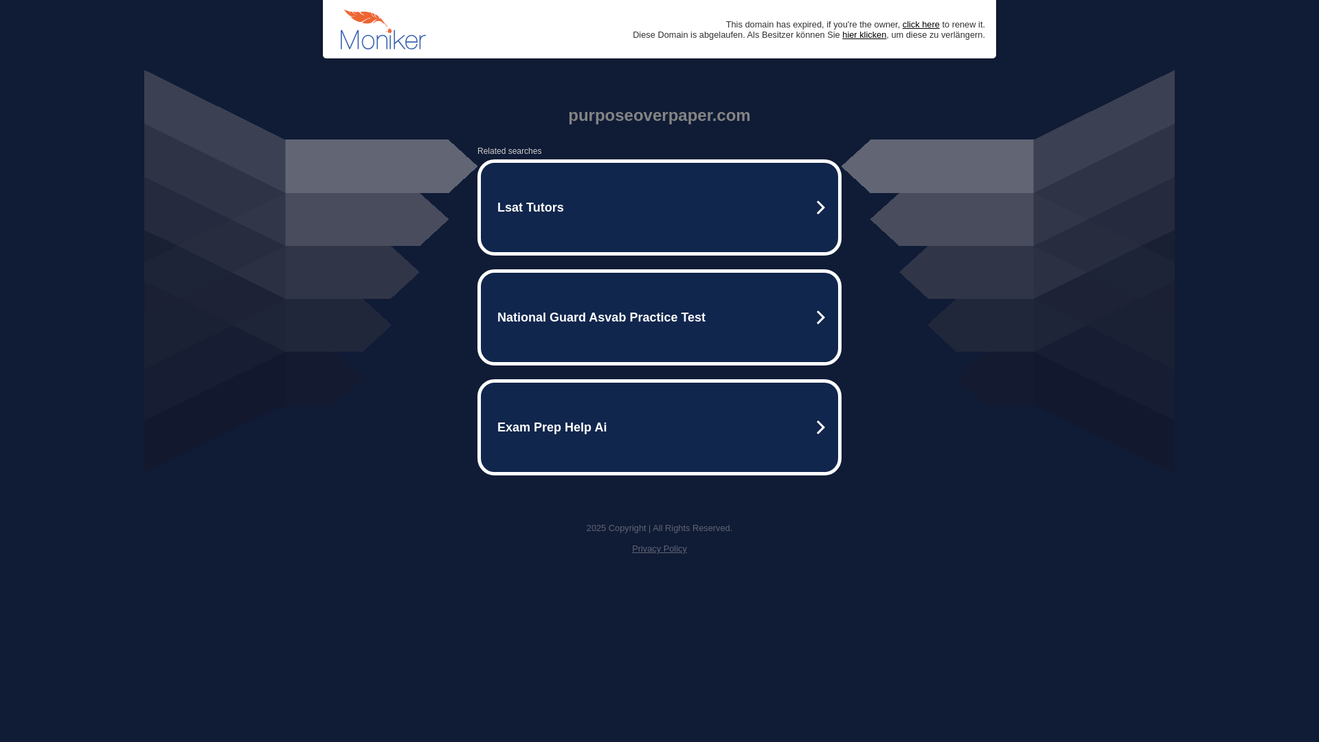 website screenshot of https://purposeoverpaper.com/