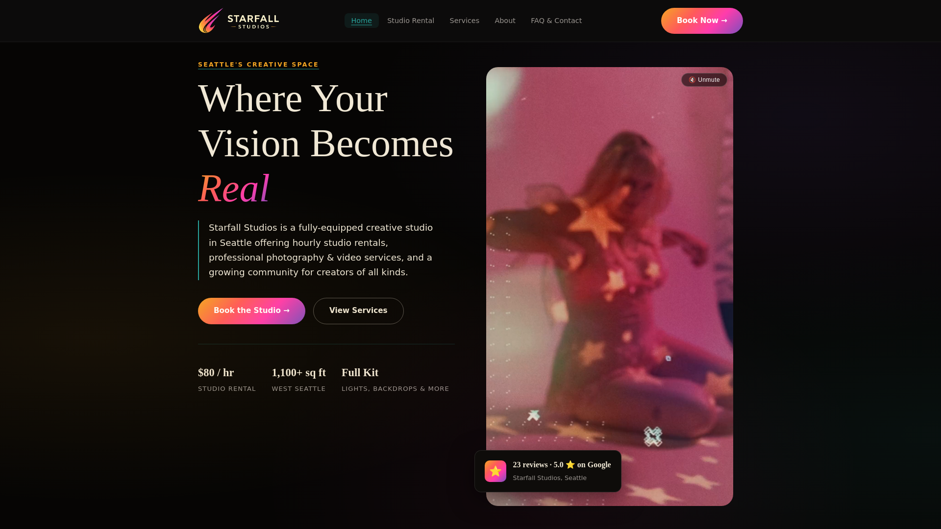 website screenshot of https://starfall-studios.pages.dev/