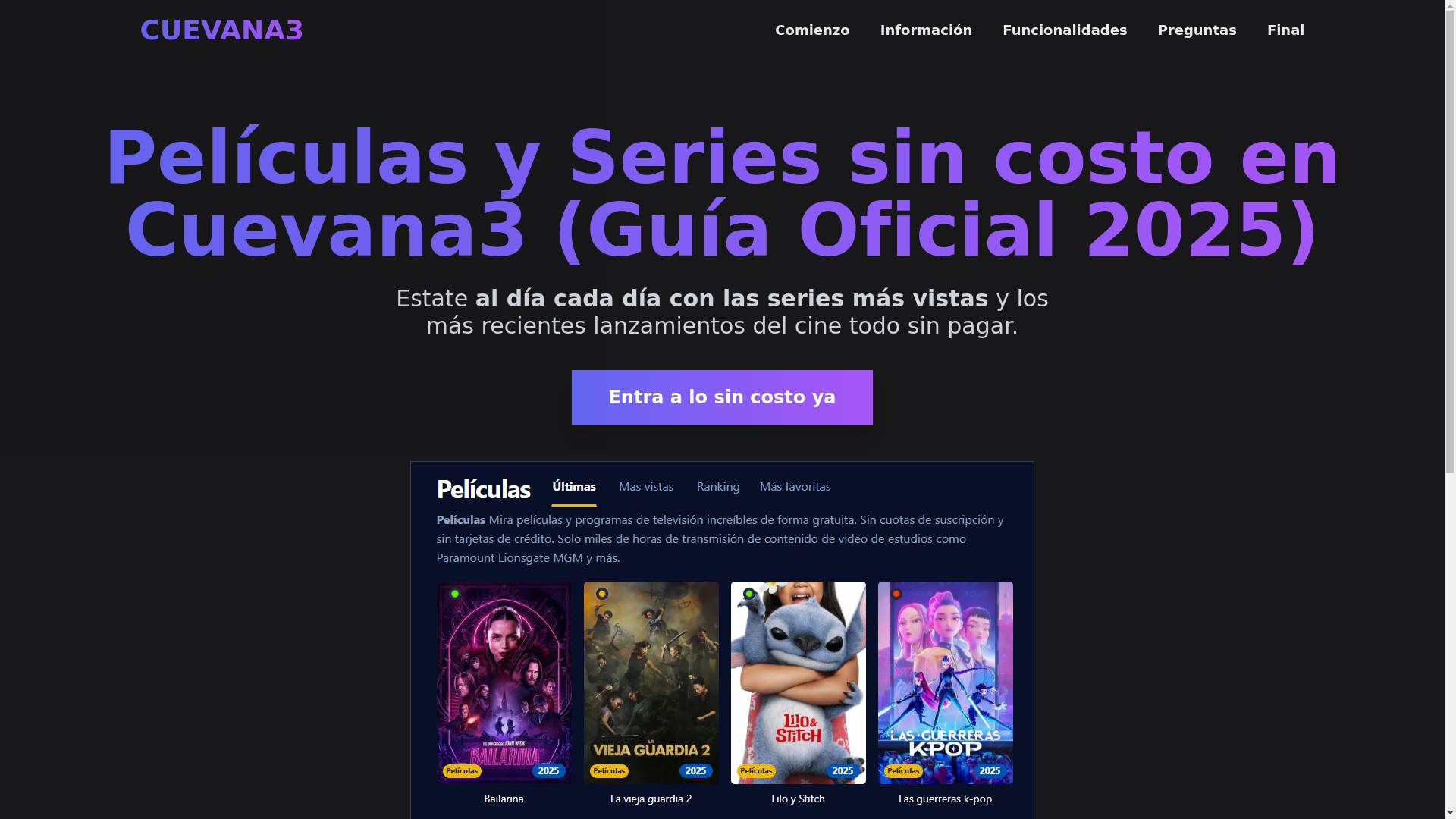 website screenshot of https://cuevana3-t5t3.pages.dev/