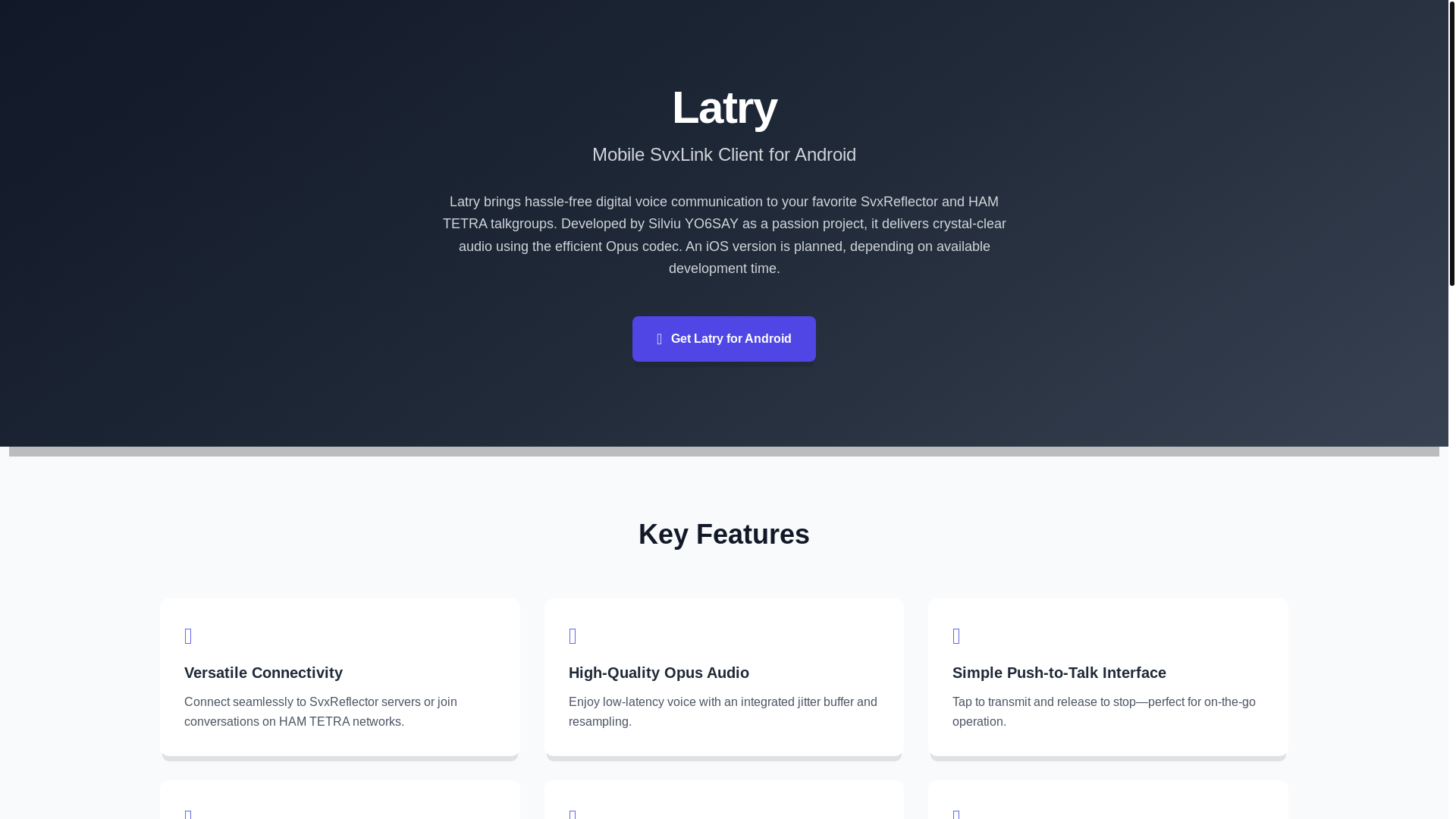 website screenshot of https://latry-app-landing.pages.dev/