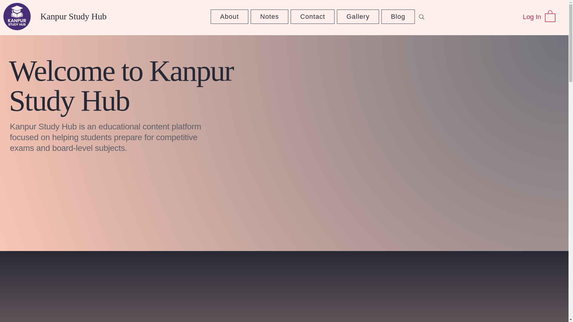 website screenshot of https://kanpurstudyhub.com/
