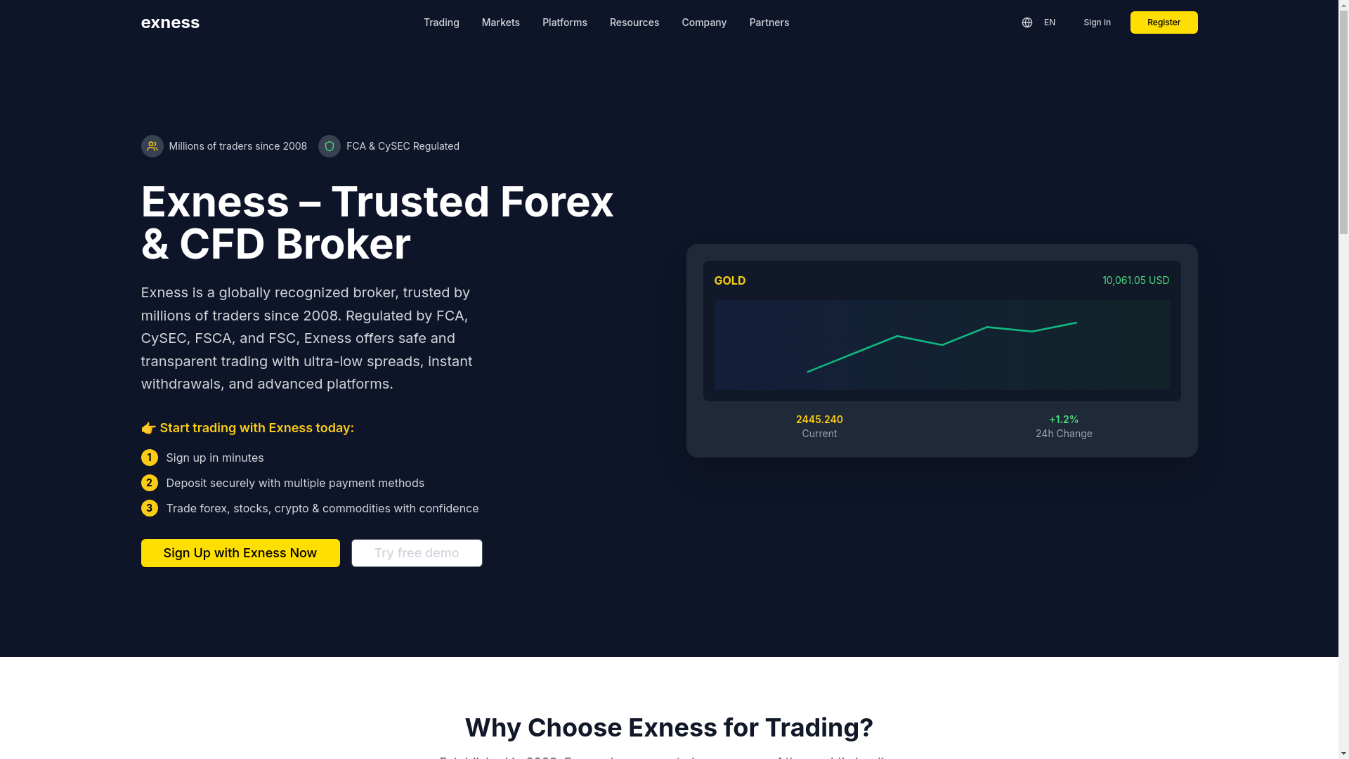 website screenshot of https://exbrokerapp.technology/
