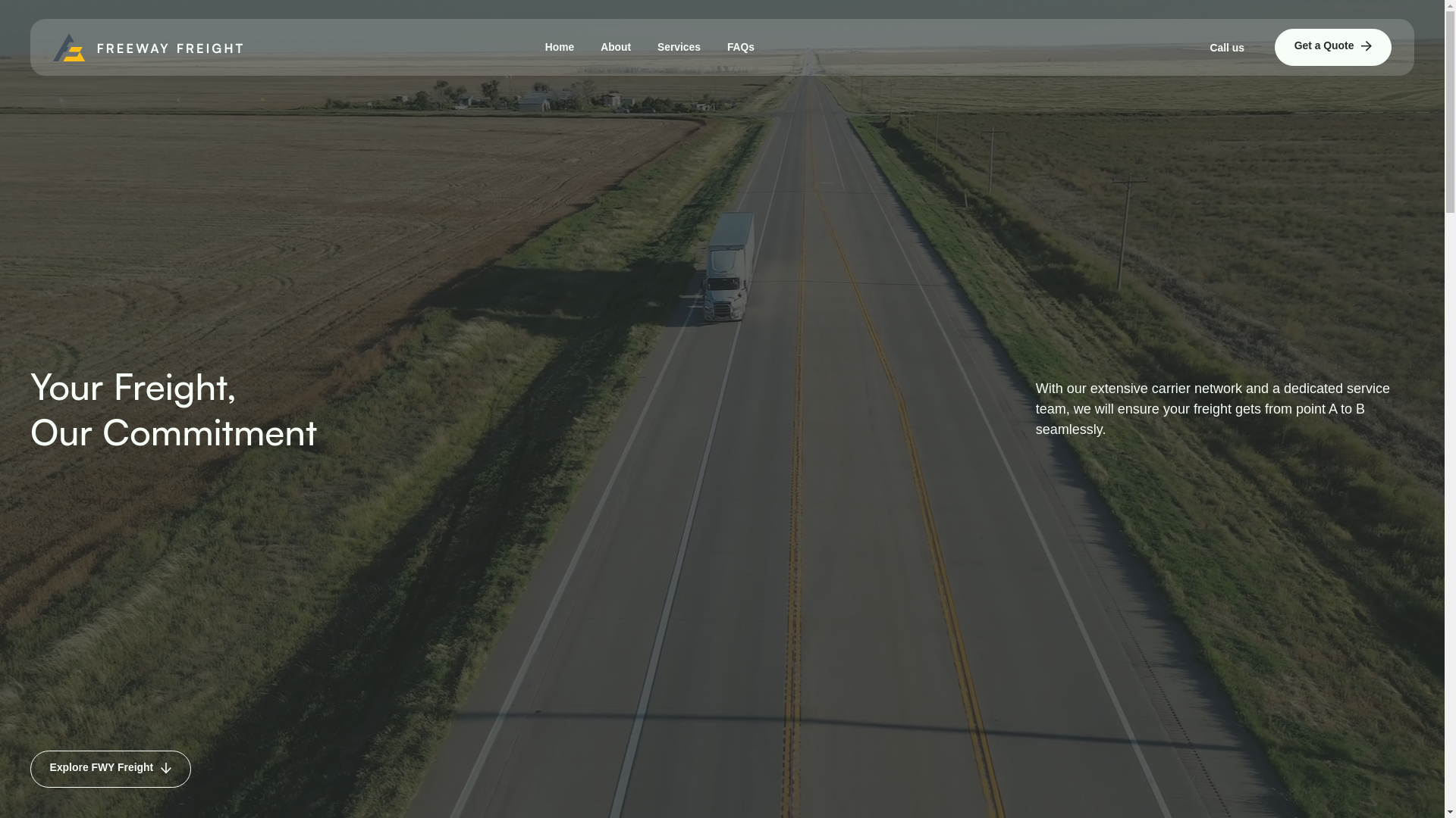 website screenshot of https://explorefwyfreight.com/