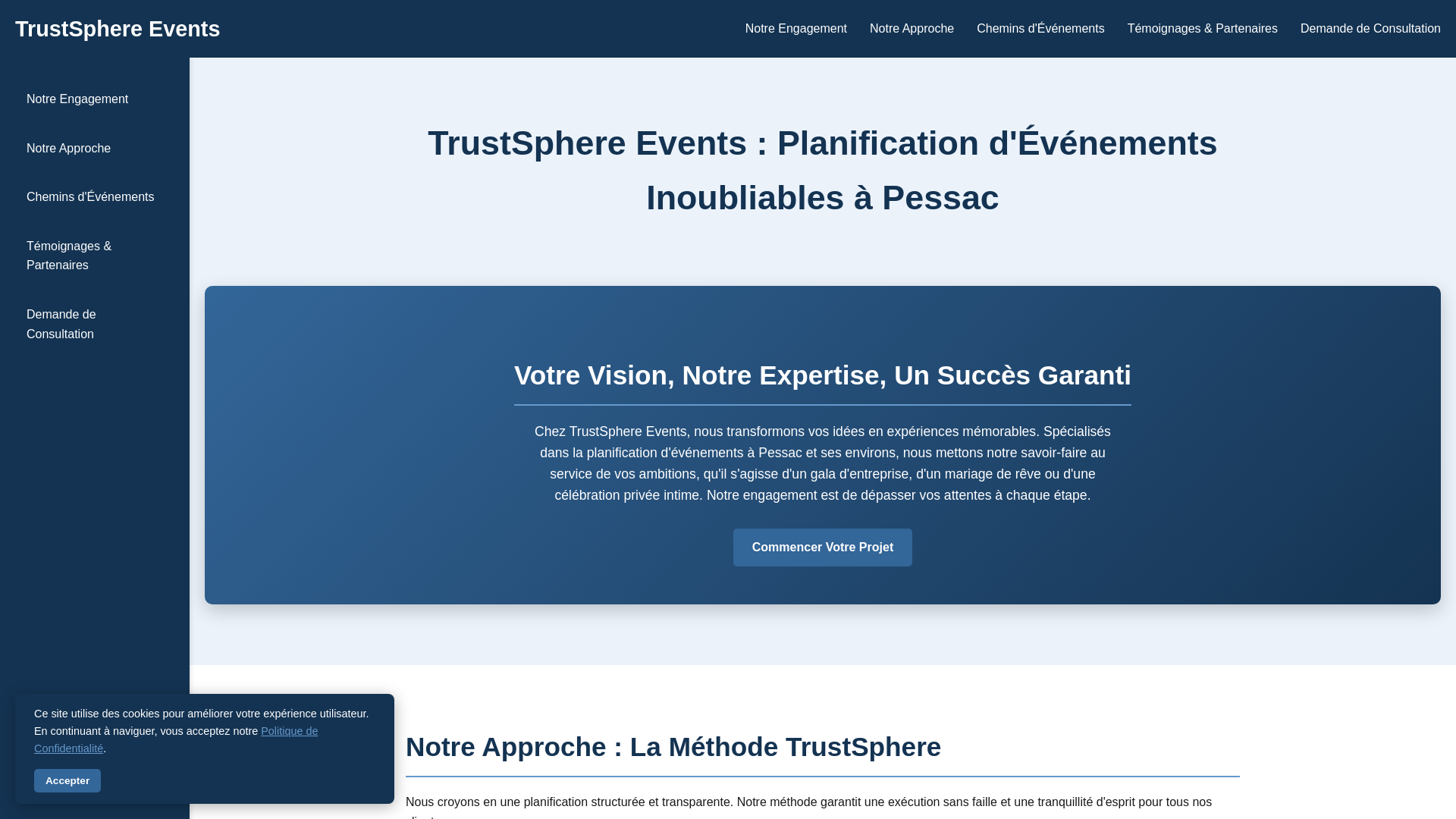 website screenshot of https://trustsphereevents.sbs/