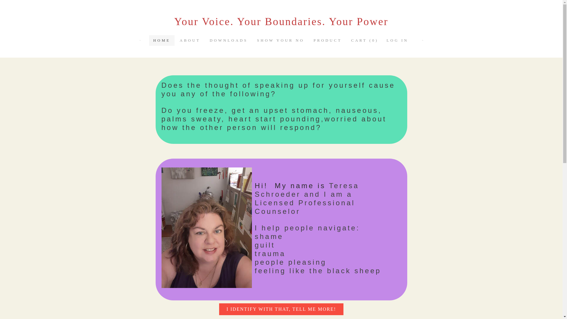 website screenshot of https://teresacamille.com/
