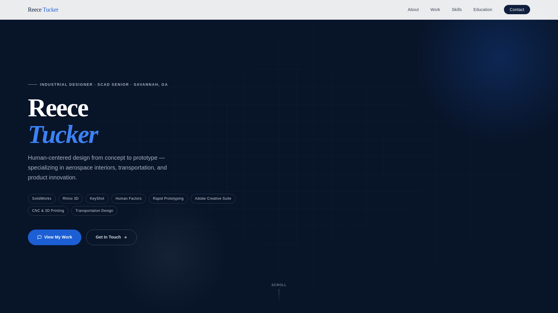 website screenshot of https://reecetucker.com/