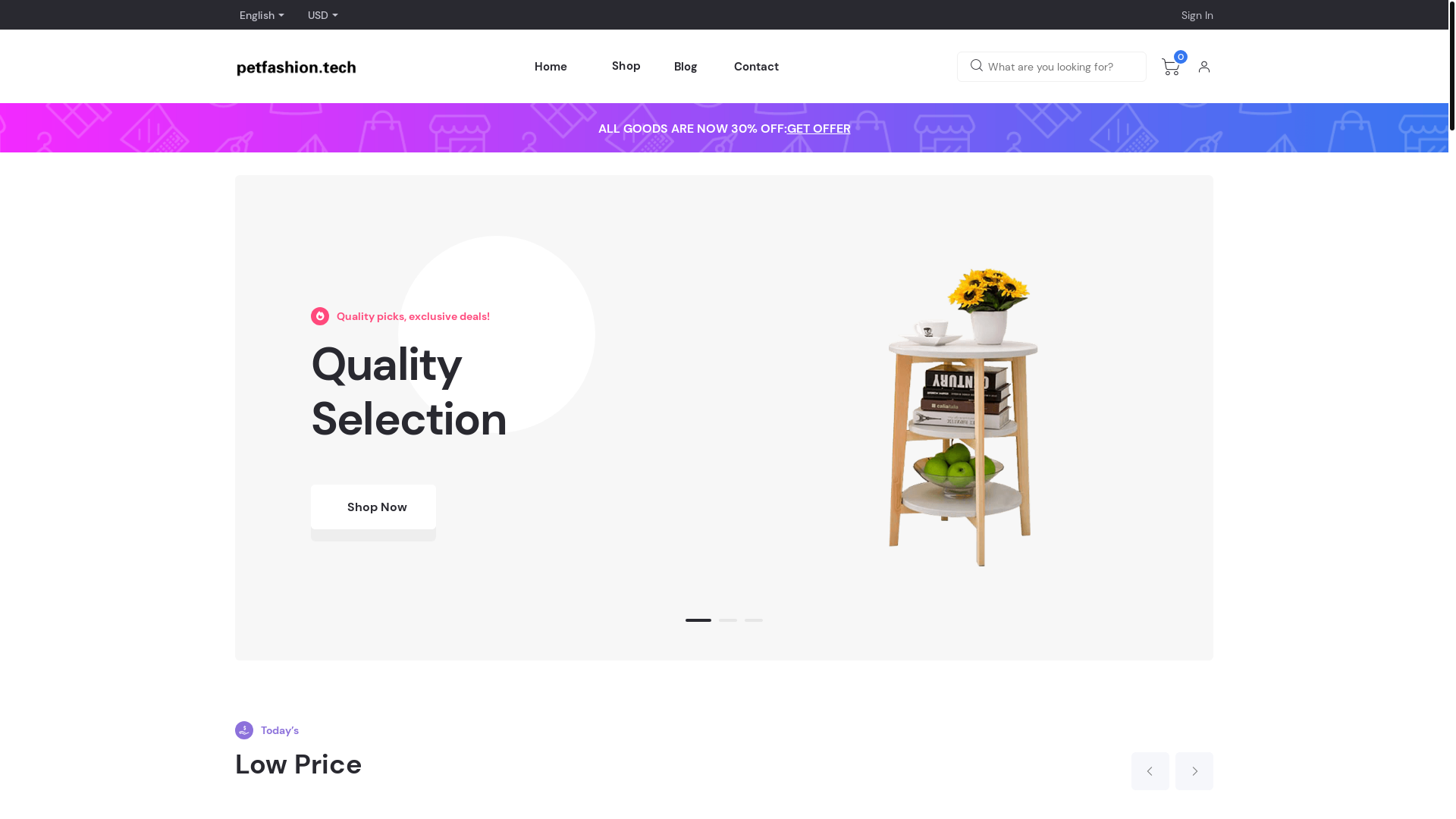 website screenshot of https://petfashion.tech/
