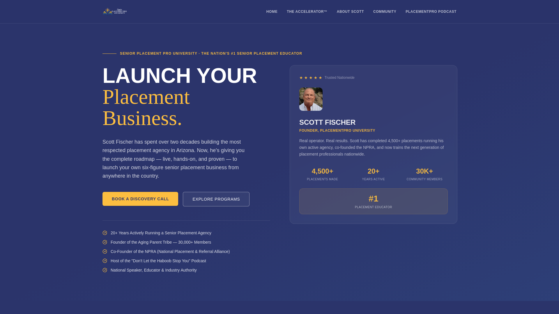 website screenshot of https://seniorplacementprofessional.com