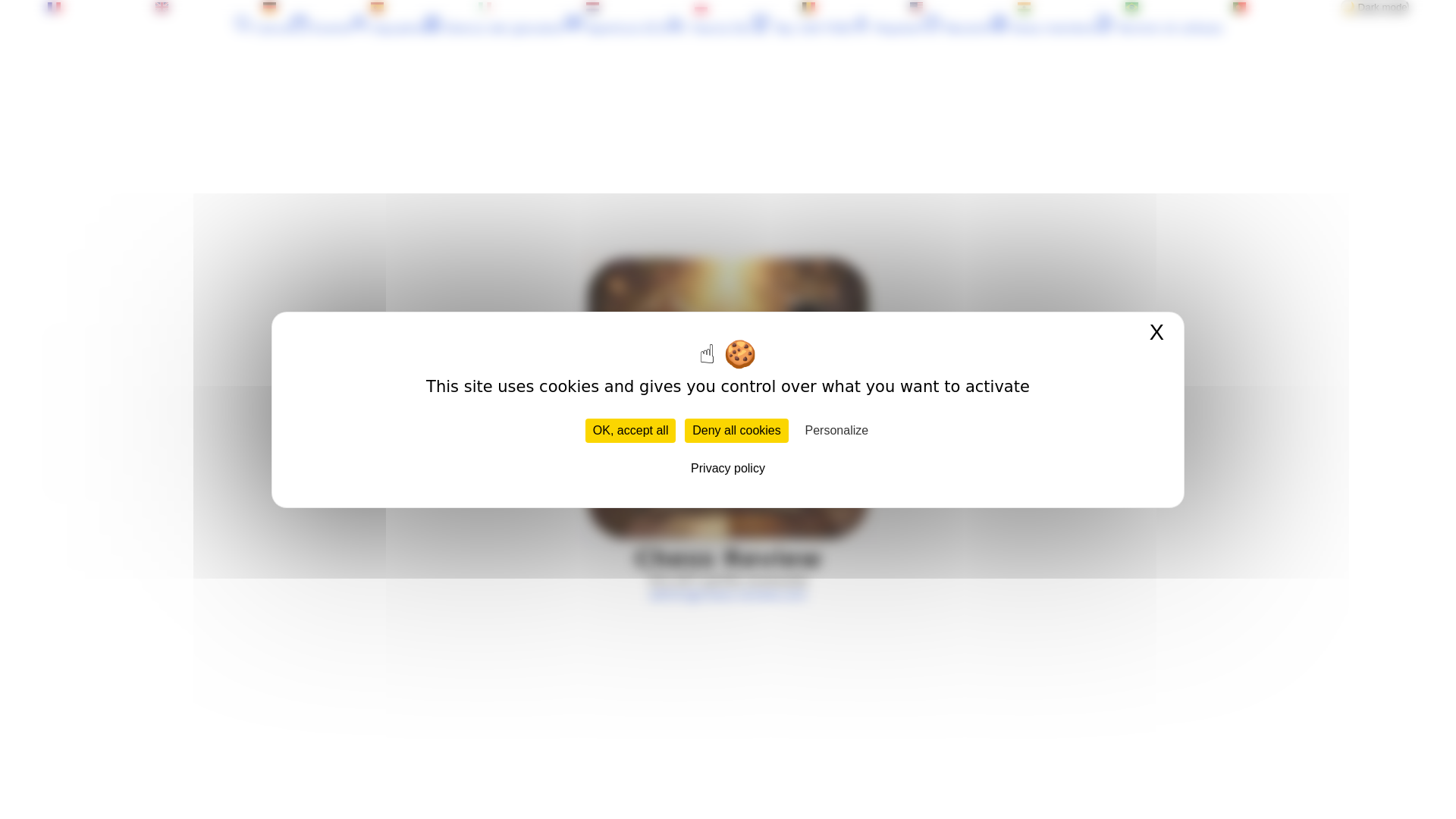 website screenshot of https://chess-review.it/
