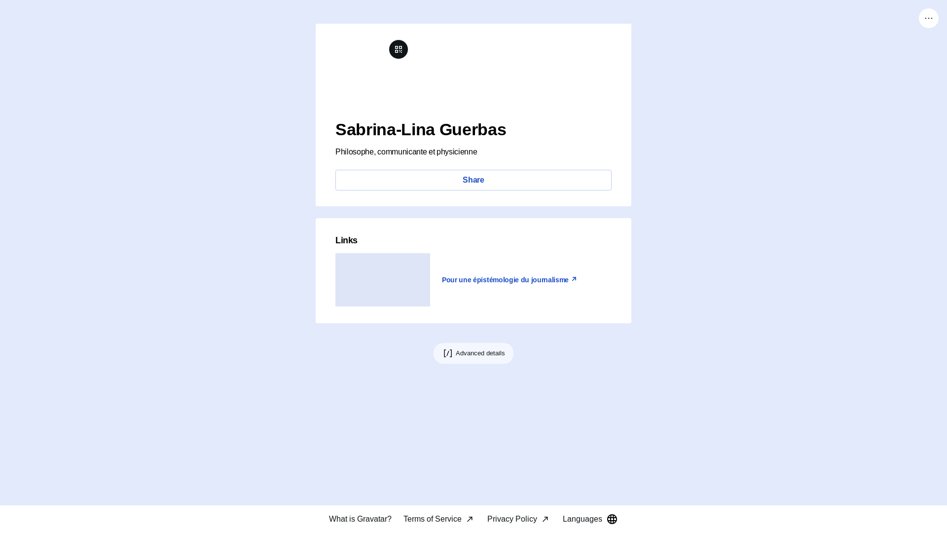 website screenshot of https://sabrina-lina-guerbas.link/