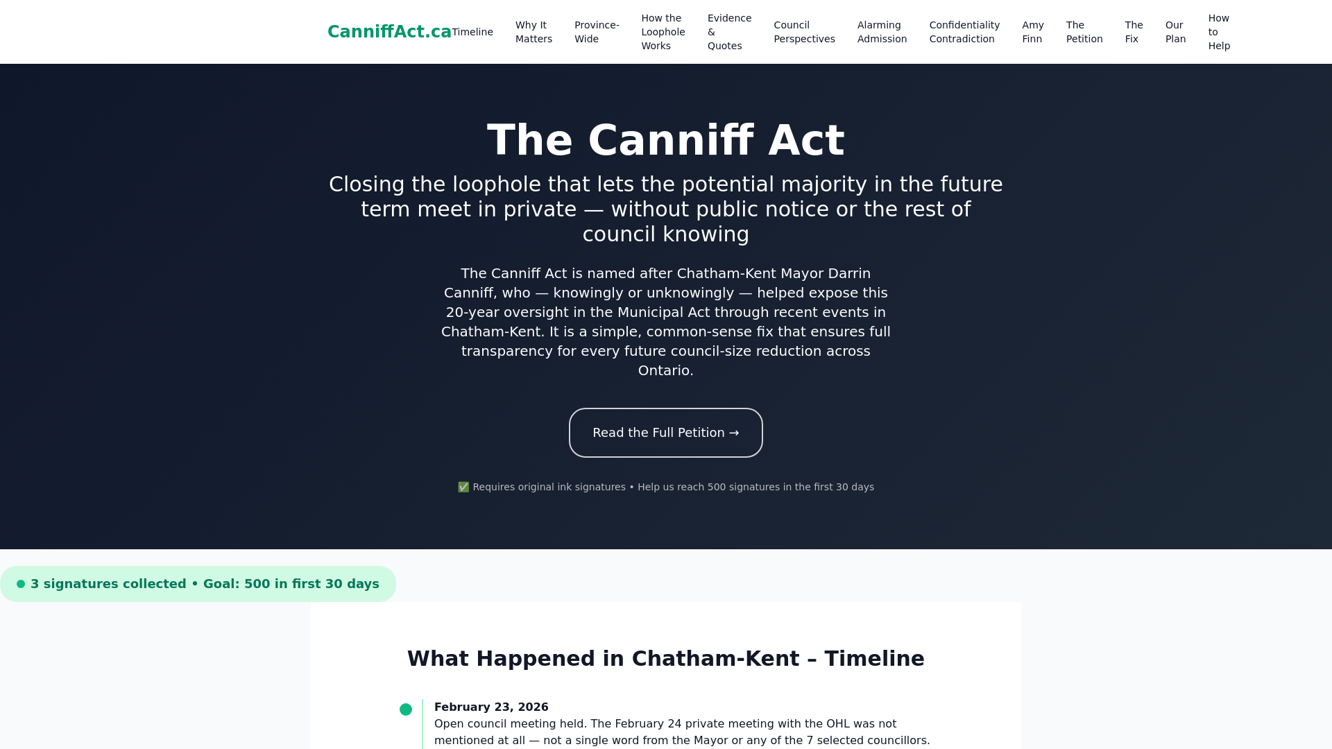 website screenshot of https://canniffact.ca/