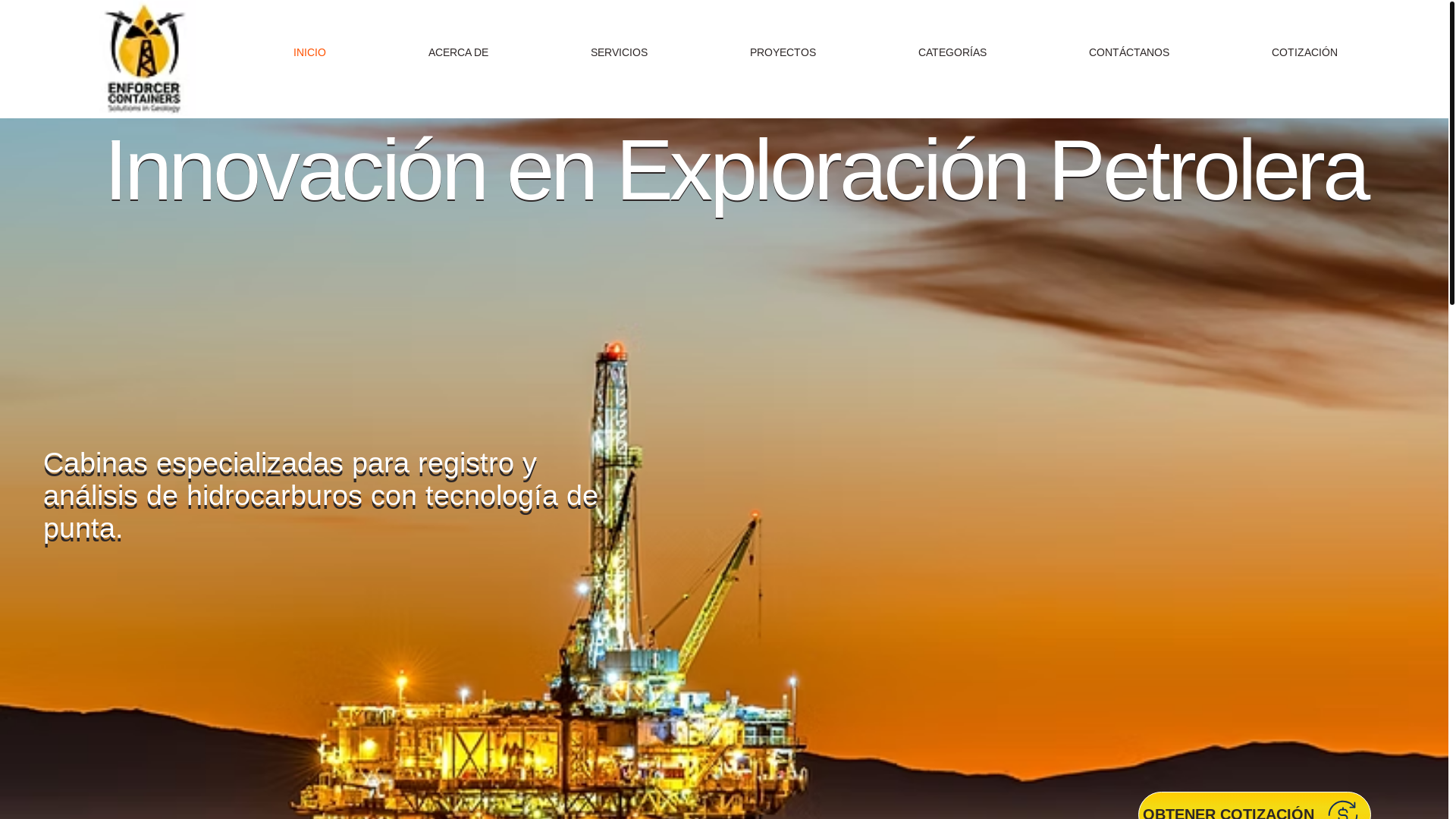 website screenshot of https://enforcersolucionespetroleras.mx/