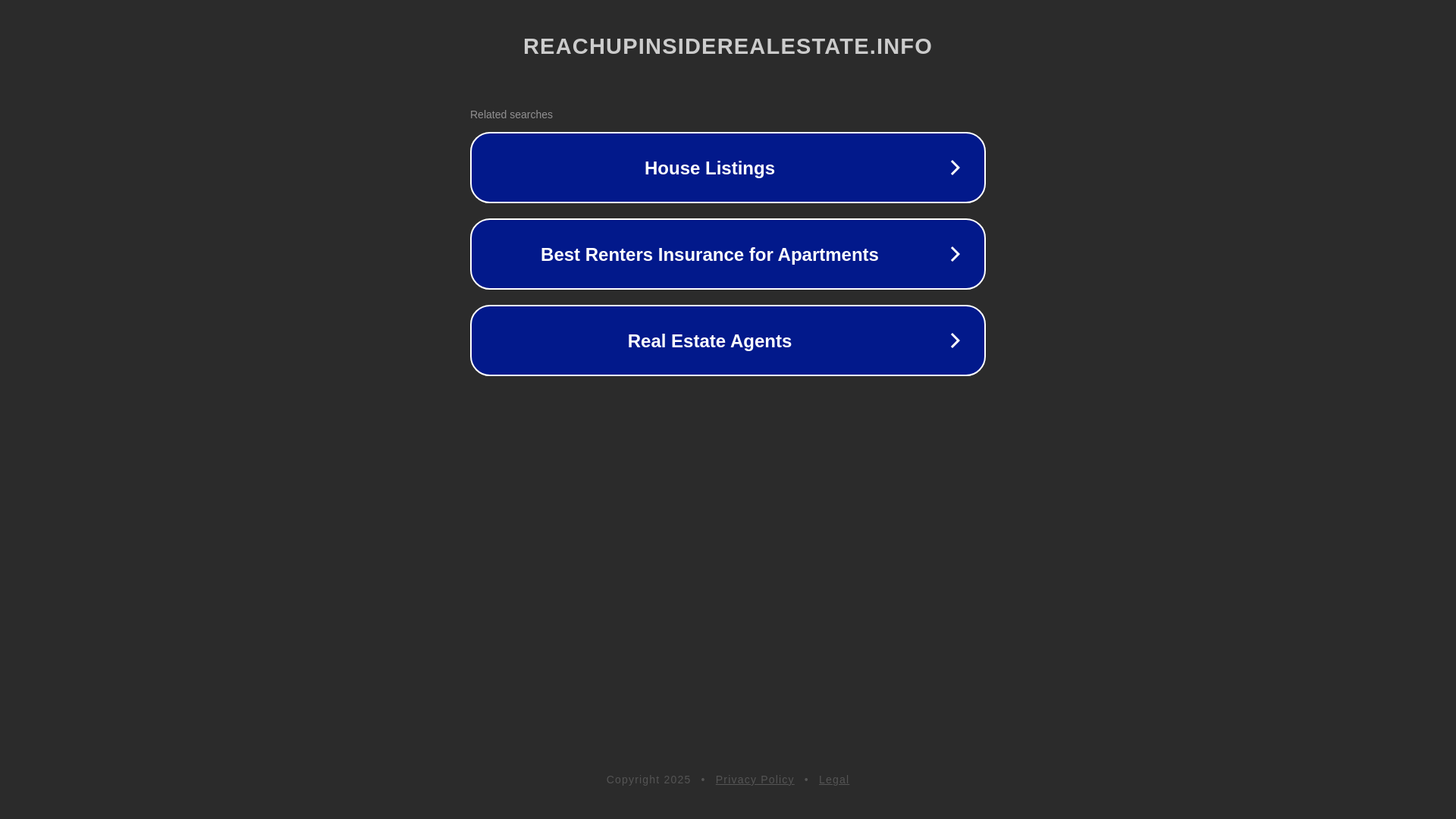 website screenshot of https://reachupinsiderealestate.info/