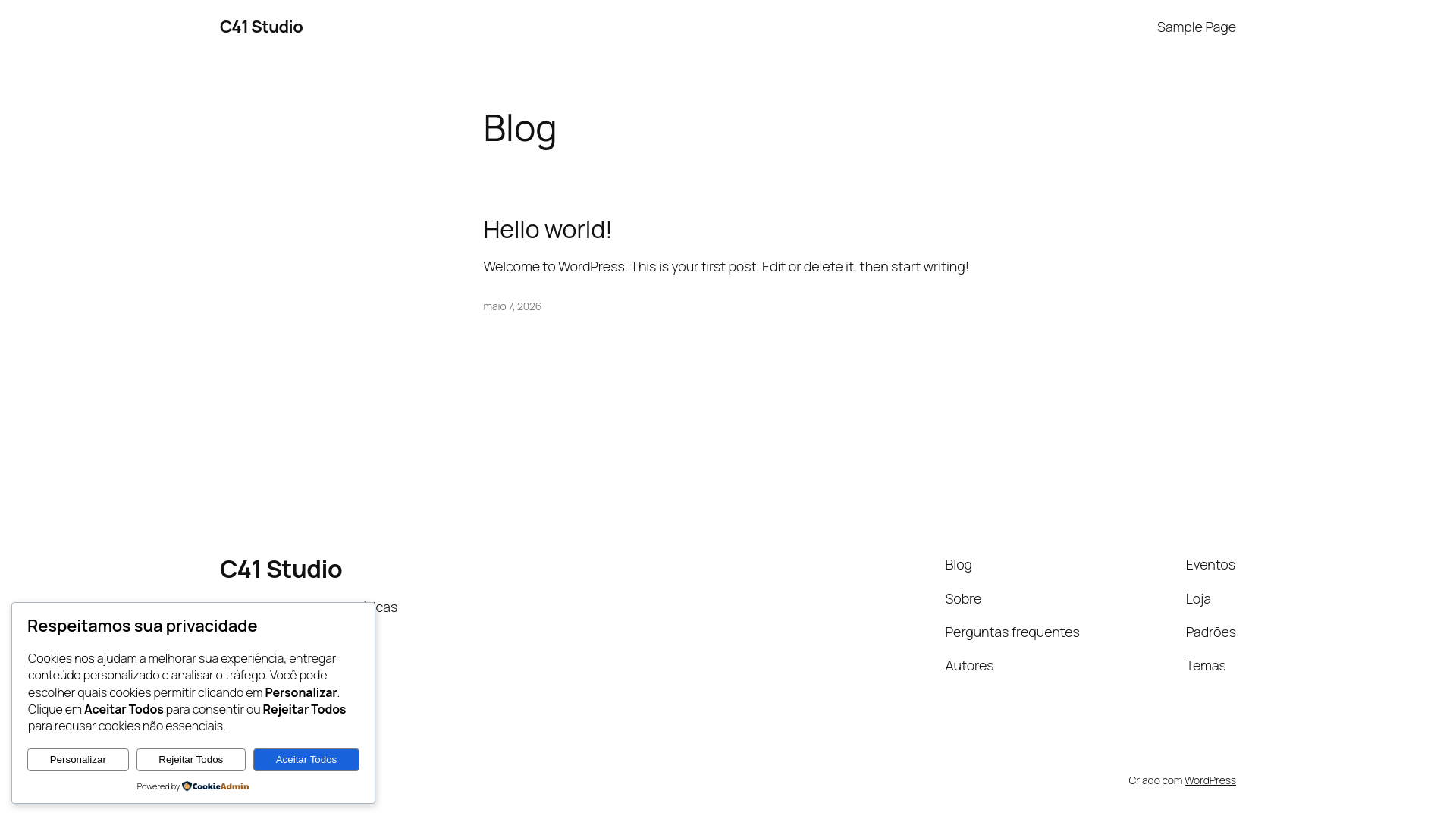 website screenshot of https://c41webstudios.com/