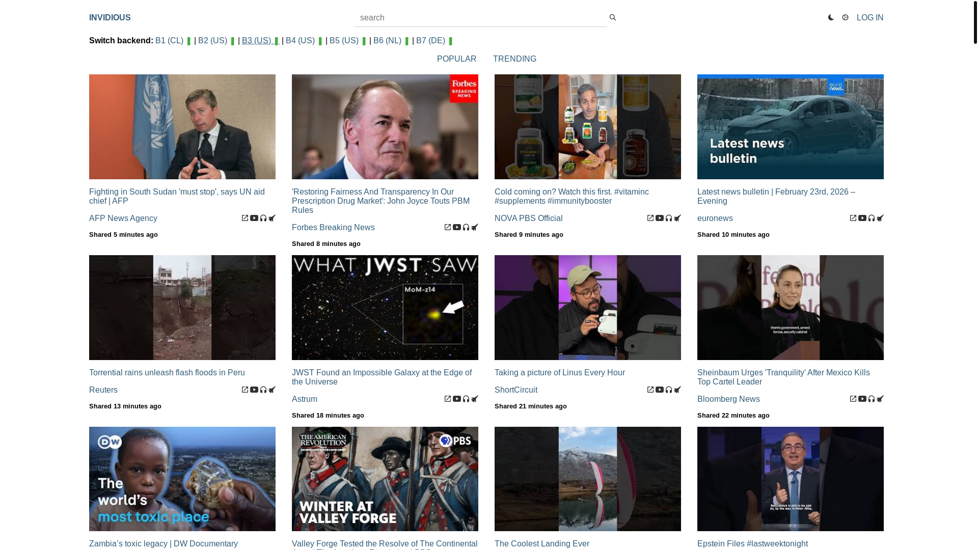 website screenshot of https://inv.nadeko.net/