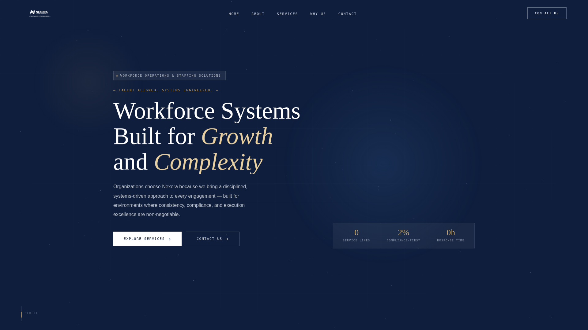 website screenshot of https://nexoratsys.com