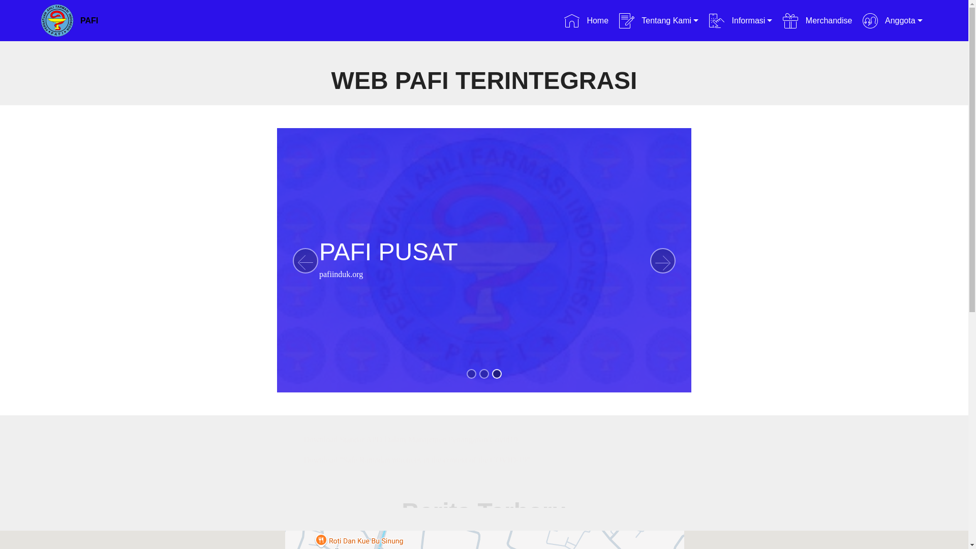website screenshot of https://pafi-pandak-org.pages.dev/