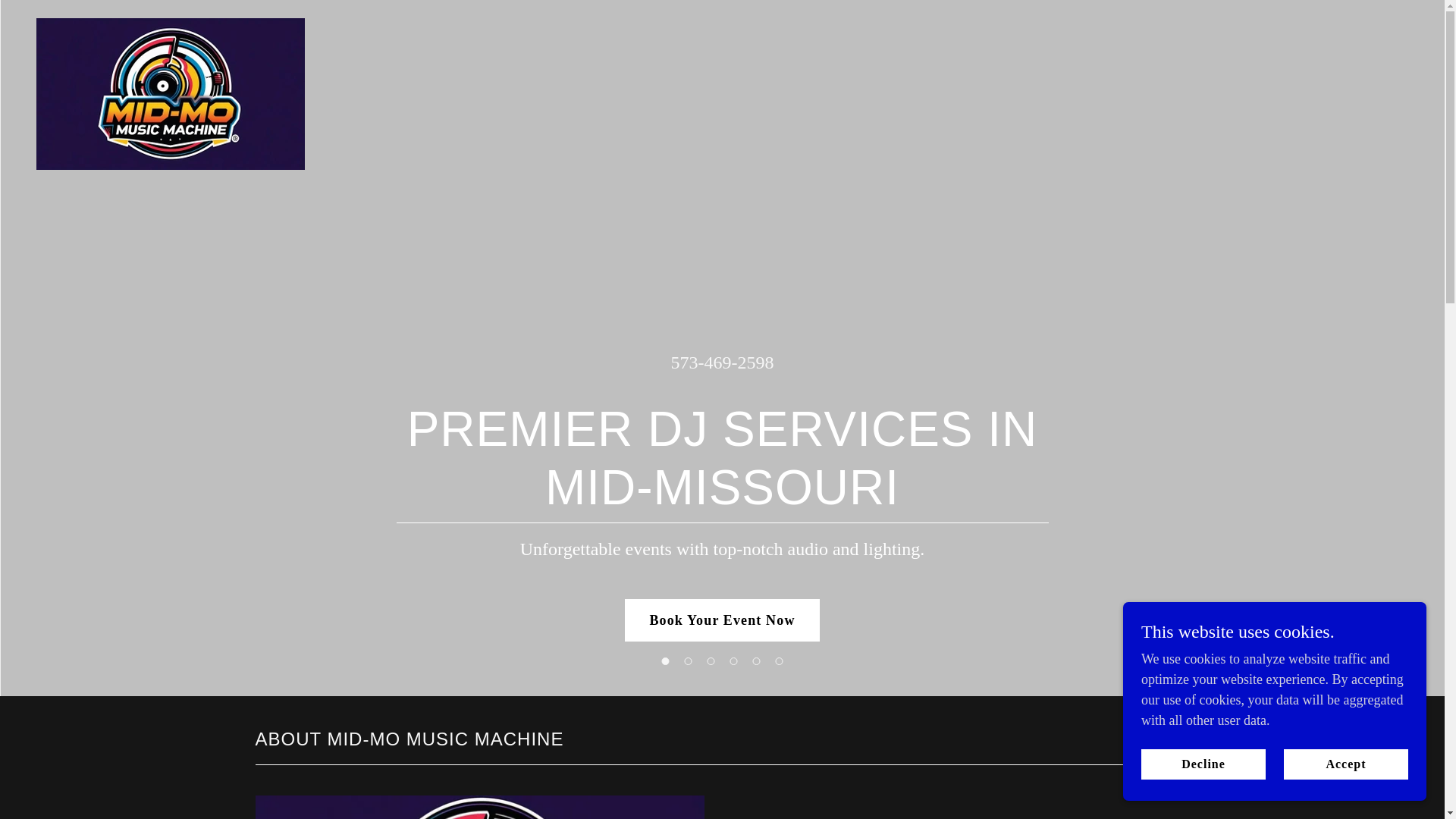 website screenshot of https://midmomusicmachine.com/