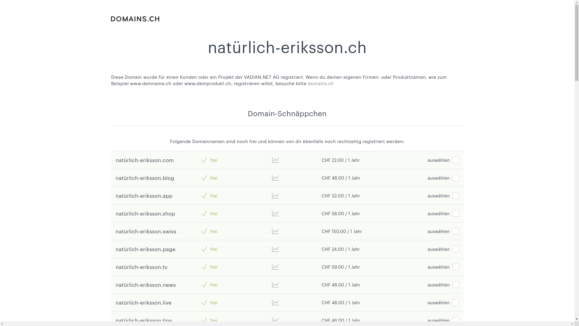 website screenshot of https://xn--natrlich-eriksson-42b.ch/