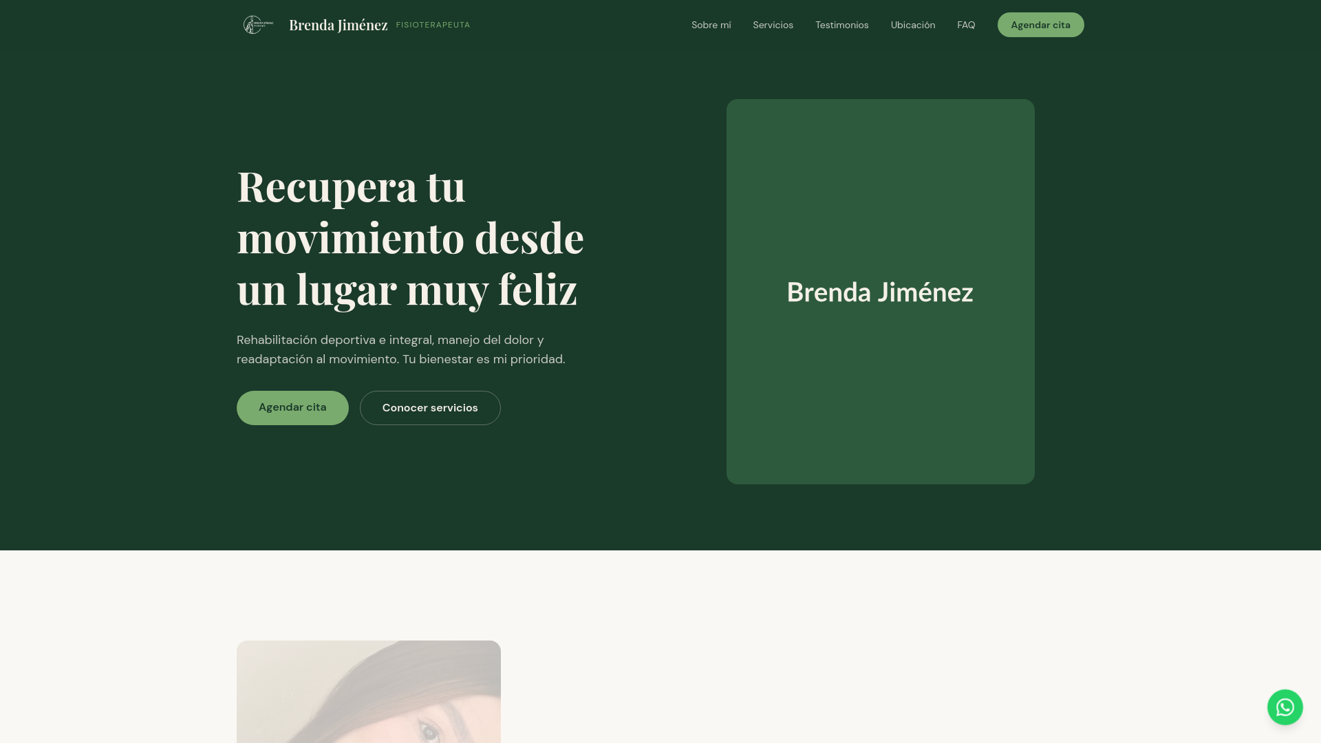 website screenshot of https://fisio-landing.pages.dev/