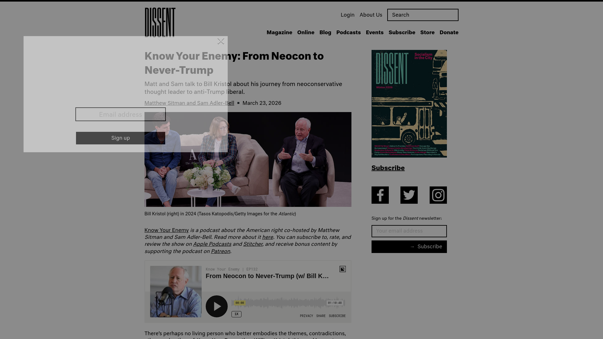 website screenshot of https://dissentmagazine.org/blog/know-your-enemy-from-neocon-to-never-trump/