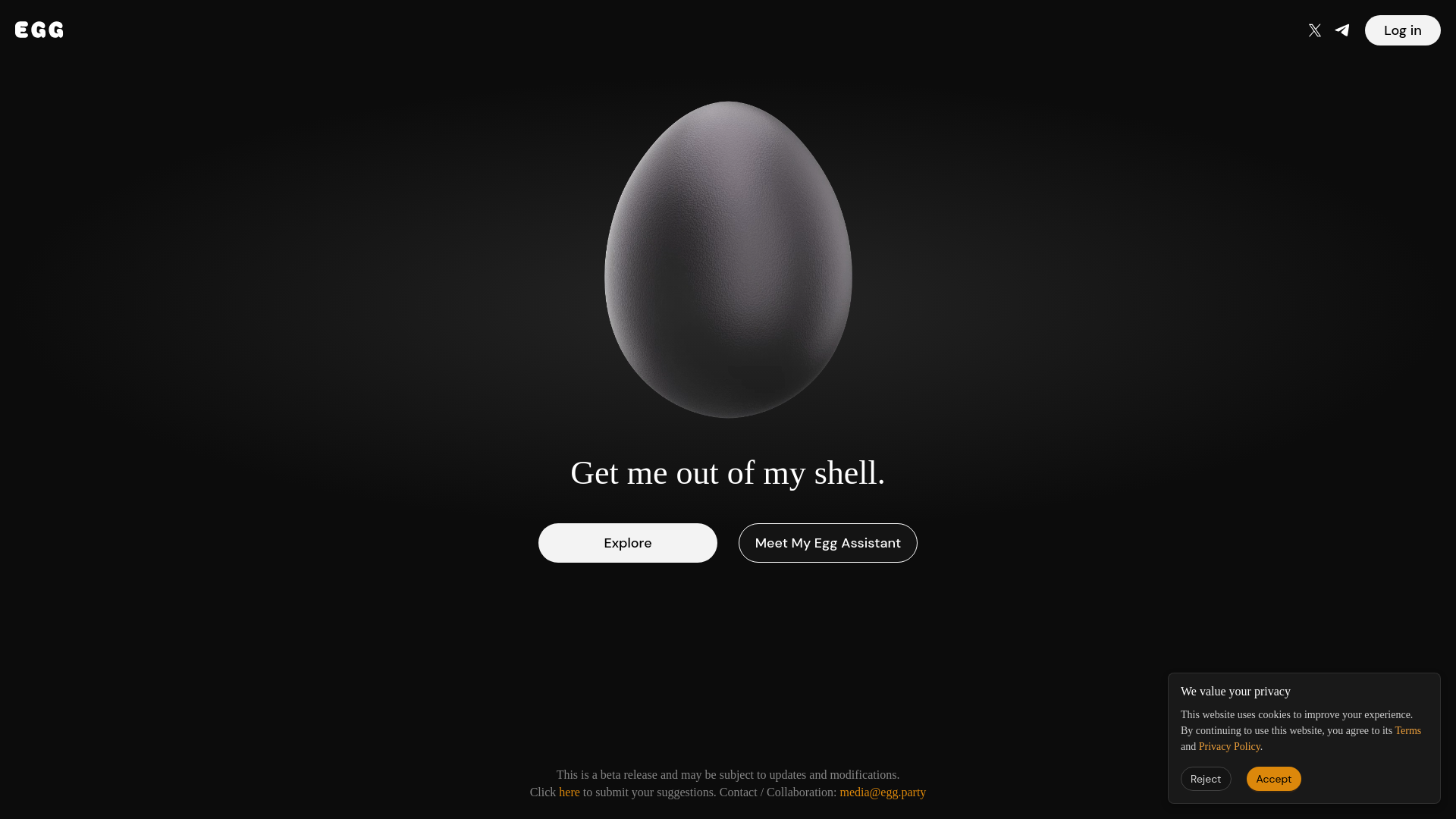 website screenshot of https://egg-agent-pcweb.pages.dev/