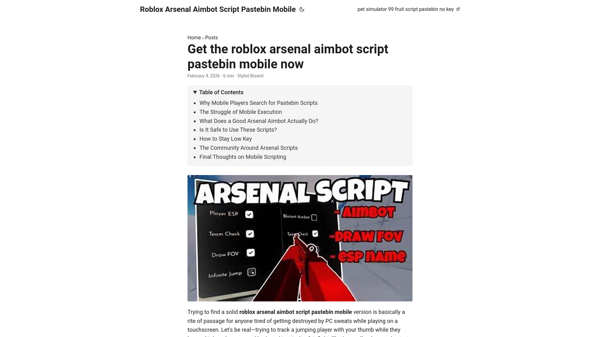 website screenshot of https://roblox-arsenal-aimbot-script-pastebin-mobile.pages.dev/
