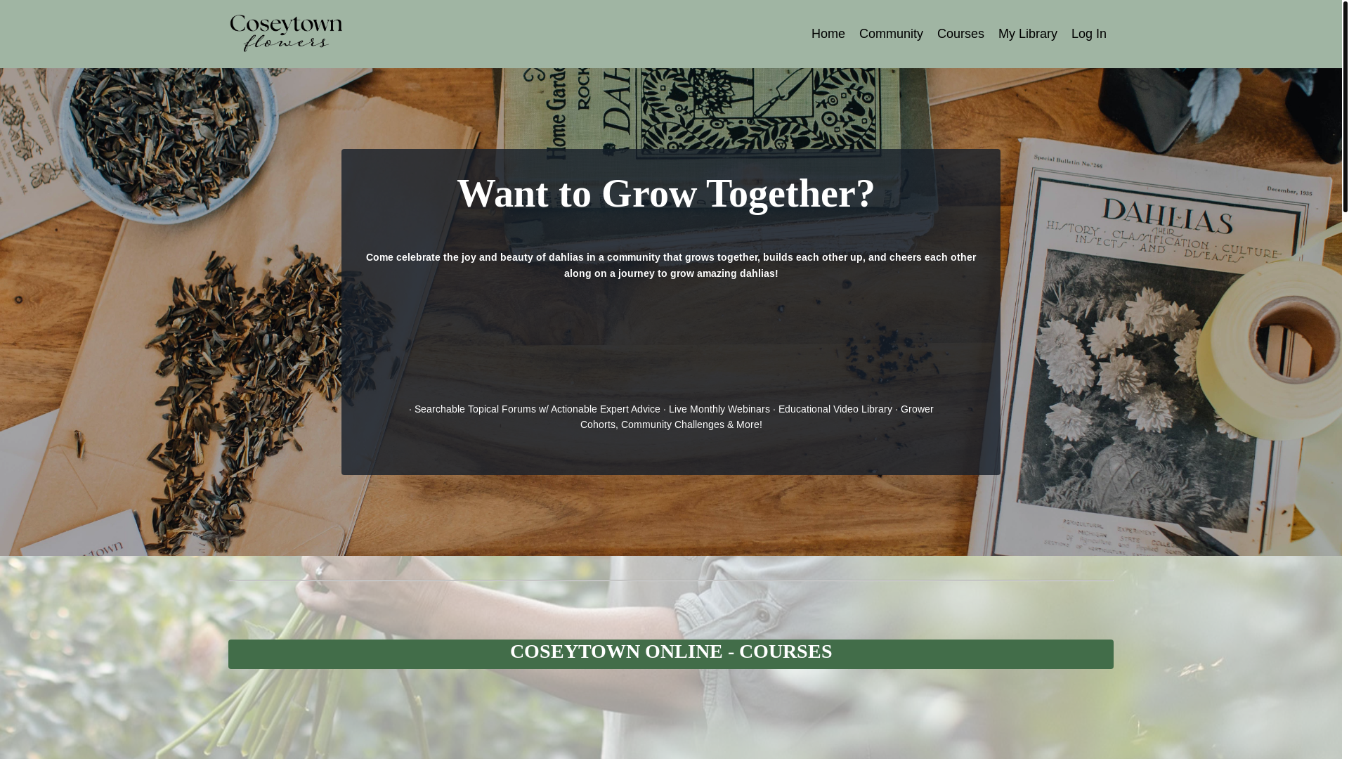 website screenshot of https://masteringdahlias.com/