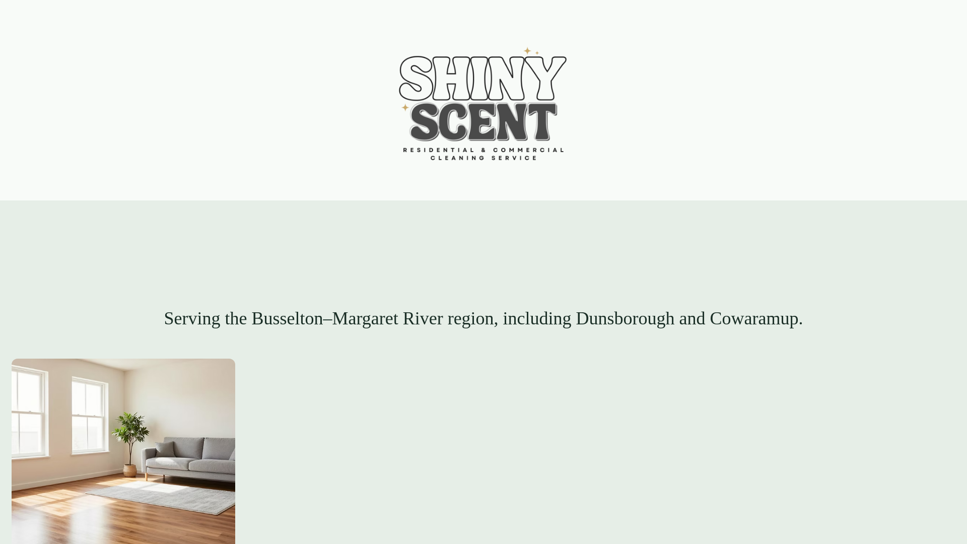 website screenshot of https://shinyscencleaning.com.au/