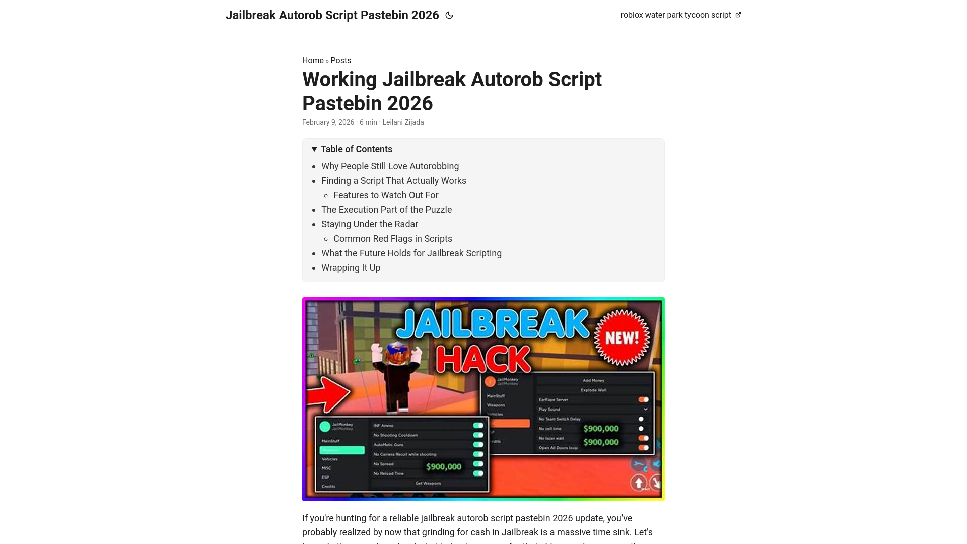 website screenshot of https://jailbreak-autorob-script-pastebin-2026.pages.dev/