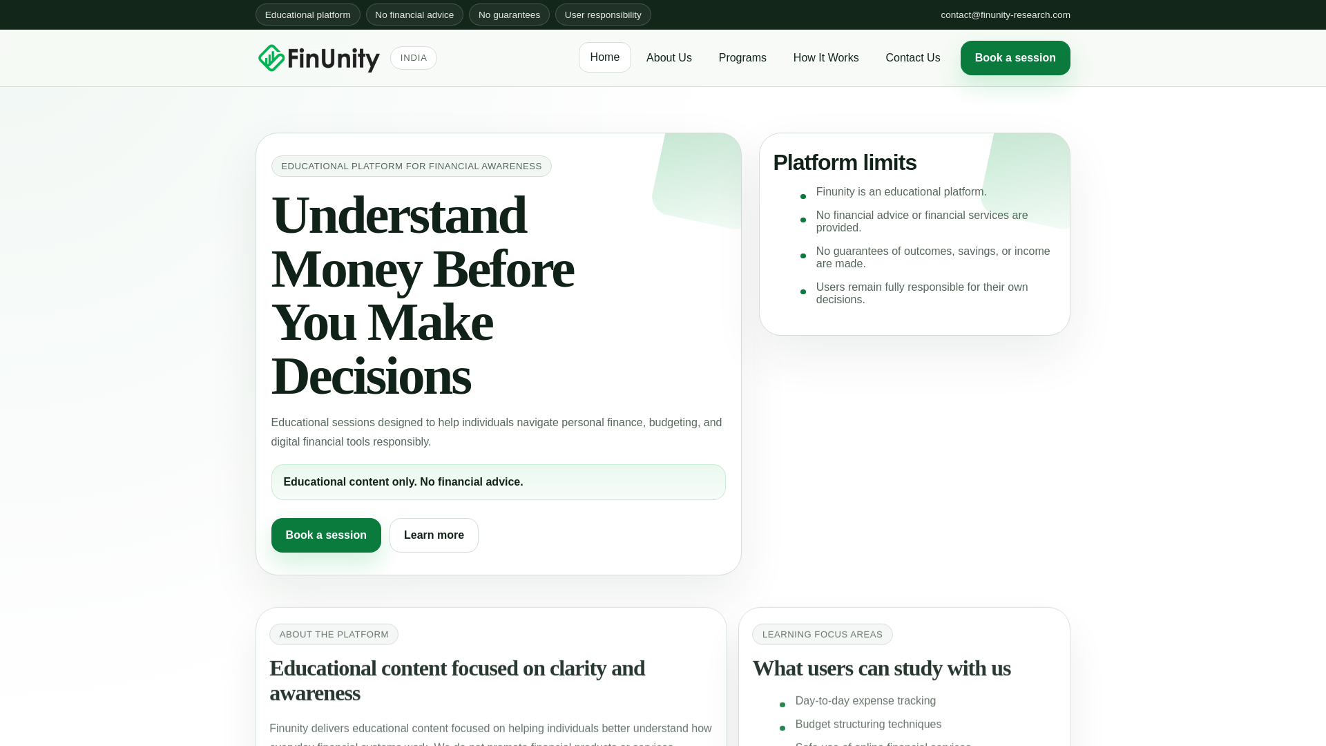 website screenshot of https://finunity-payments.com/