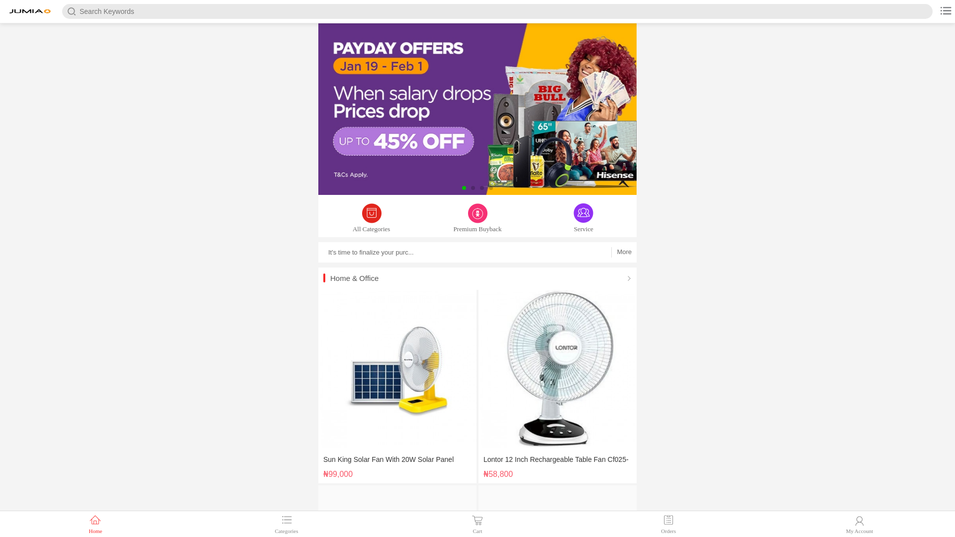website screenshot of https://jumia1la.com/