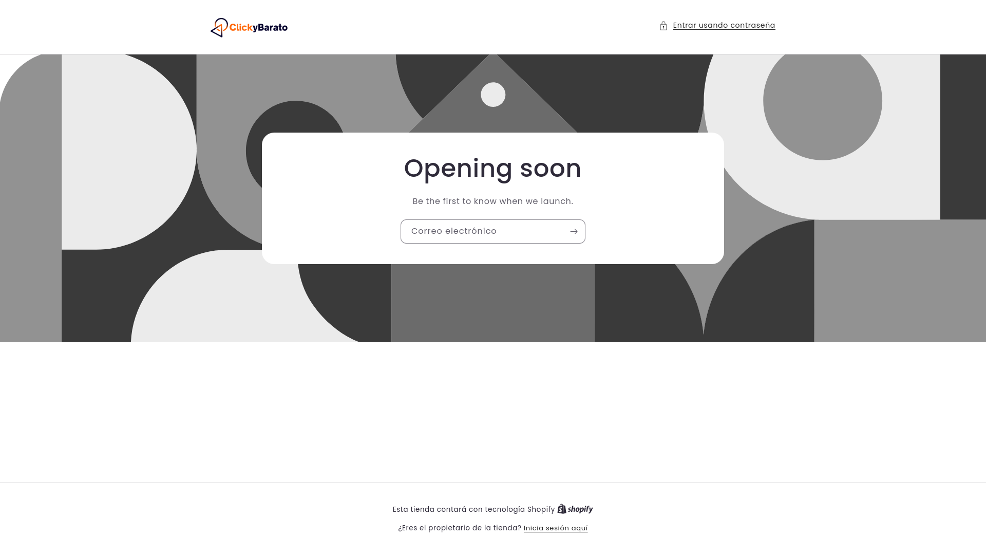website screenshot of https://clickybarato.com/