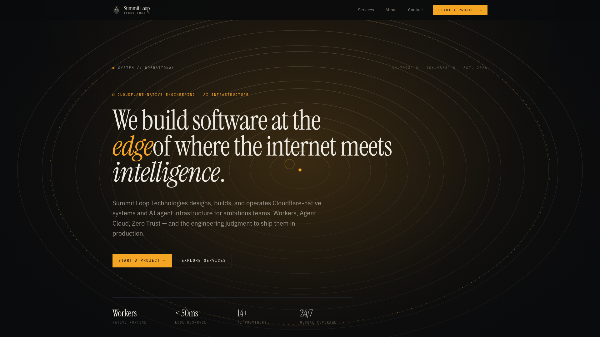 website screenshot of https://summitlooptechnologies.com/