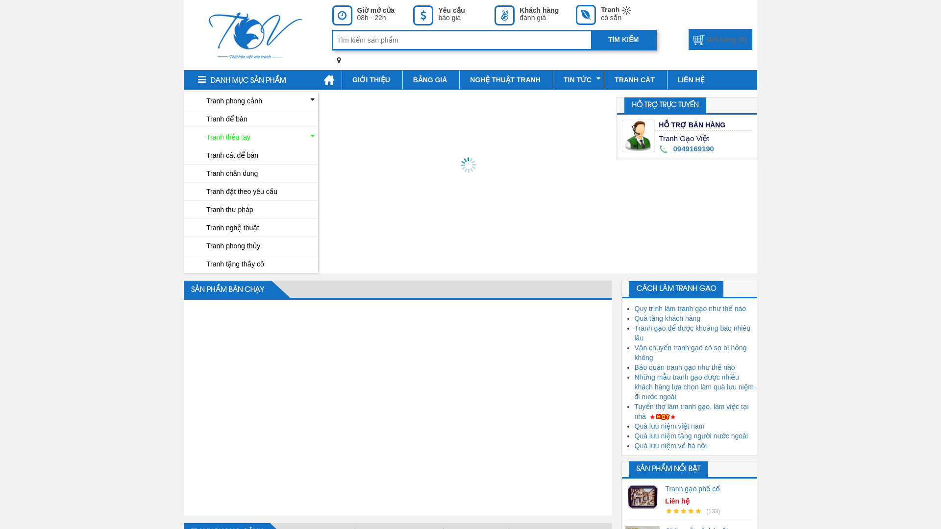 website screenshot of https://tranhgaoviet.click