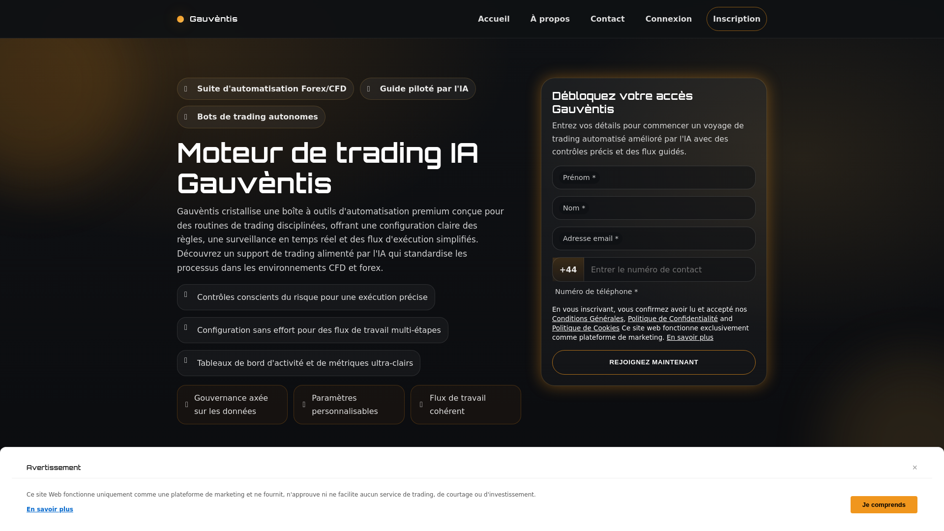 website screenshot of https://gauventis.digital
