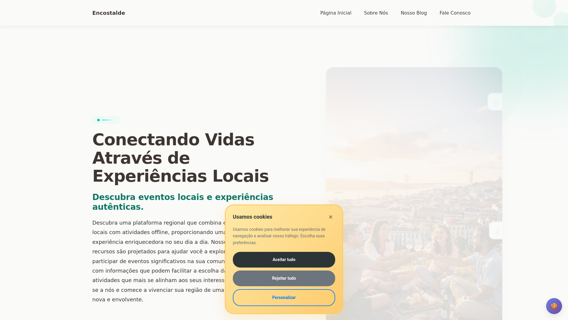 website screenshot of https://encostalde.org