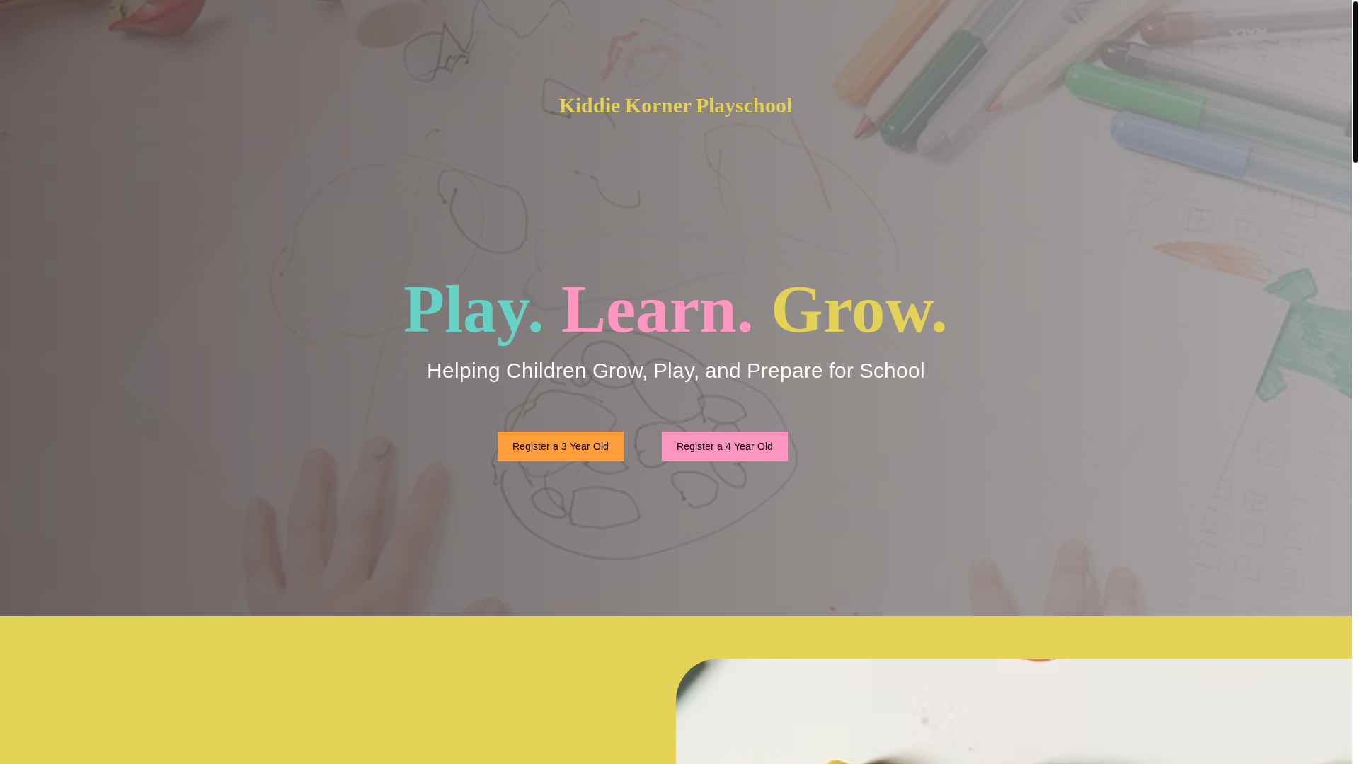 website screenshot of https://kiddiekornerplayschool.com/