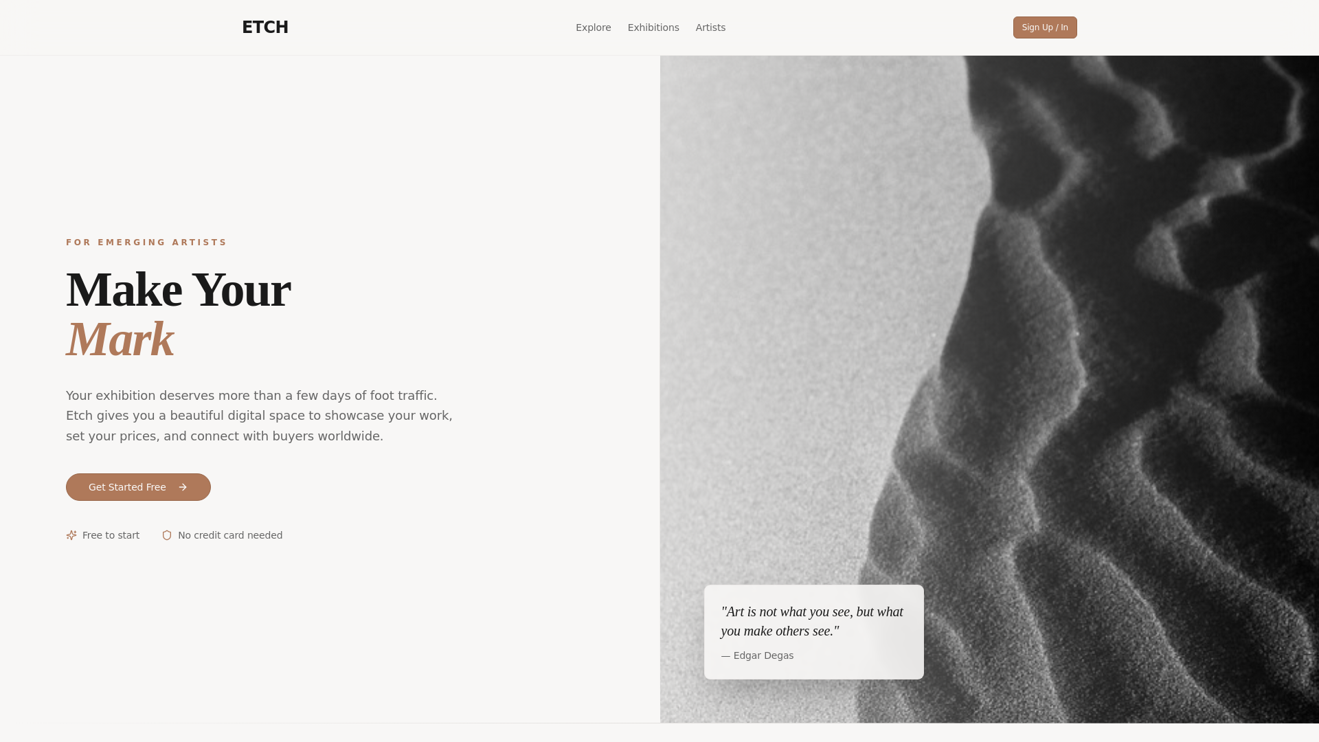 website screenshot of https://etchapp.art/
