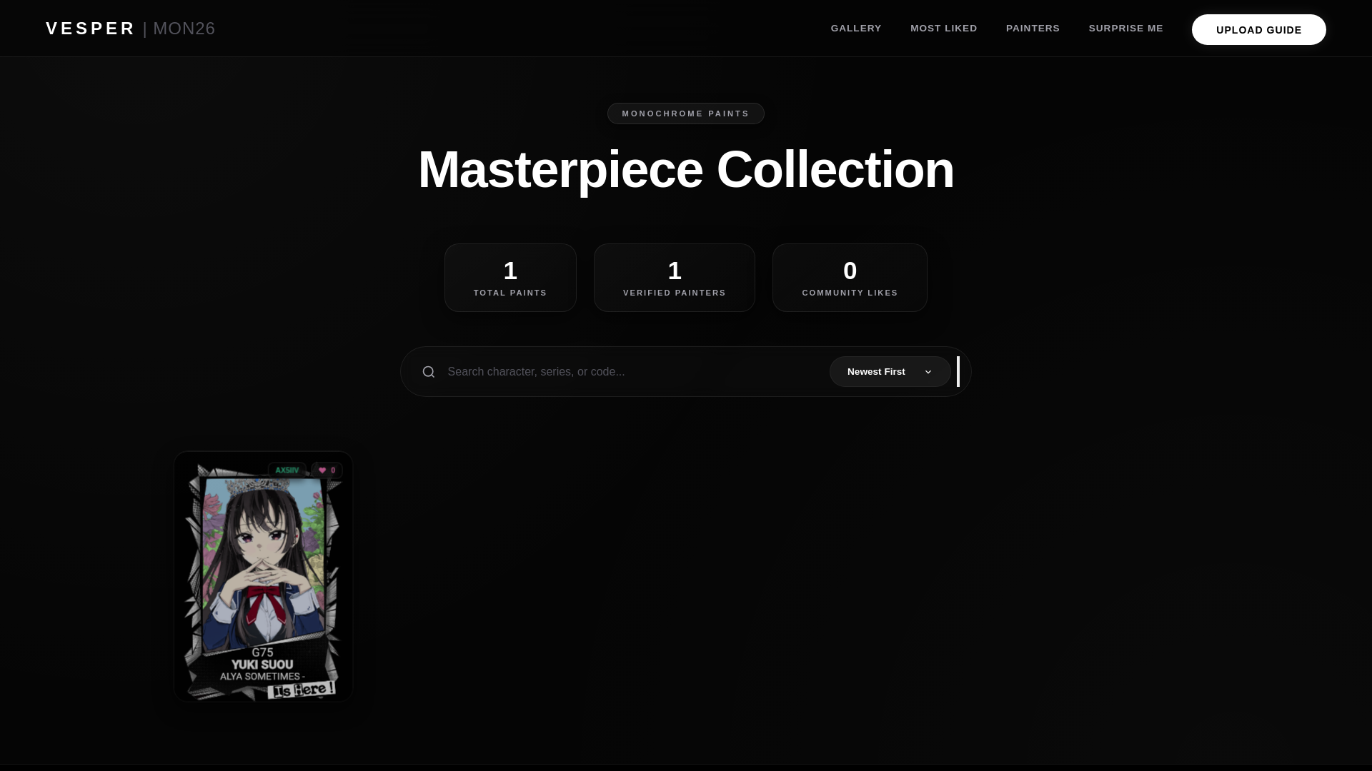 website screenshot of https://vesperin.xyz