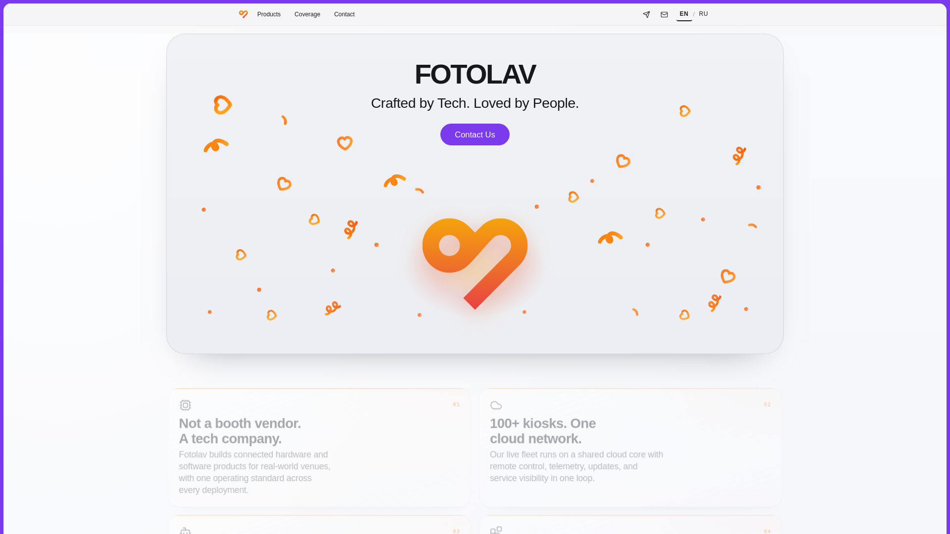 website screenshot of https://fotolav.io/
